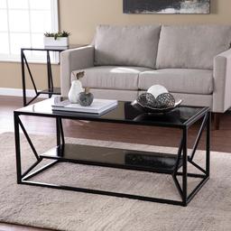 Southern Enterprises Argall Glass-Top Coffee Table