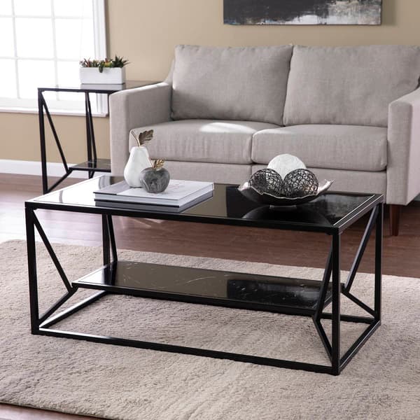 Southern Enterprises Argall Glass-Top Coffee Table - image 