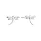 Athra Sterling Silver CZ Dragonfly Stud Earrings - image 1