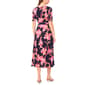 Womens MSK Short Sleeve Floral O-Ring Midi Dress - image 2