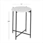 9th & Pike® Black Contemporary Terrazzo Accent Table - image 3