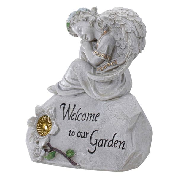Northlight Seasonal "Welcome to Our Garden" Angel Garden Statue