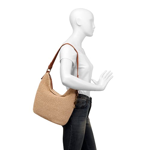 The Sak Sequoia Crochet Hobo - Bamboo Static