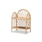 Baxton Studio Hammond Bohemian Rattan 2-Tier Display Shelf - image 1