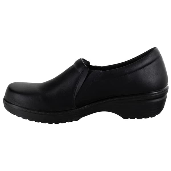 Womens Easy Works by Easy Street Tiffany Black Work Clogs