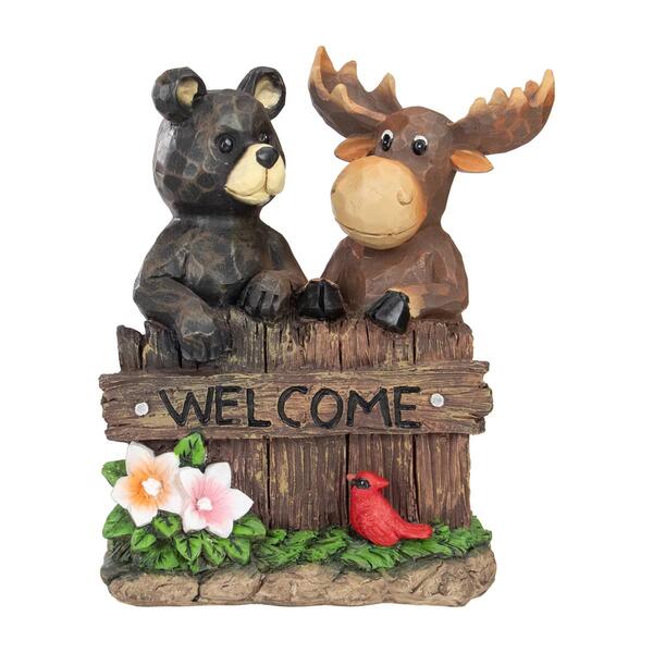 Northlight Seasonal Bear and Moose Outdoor Garden Statue - image 