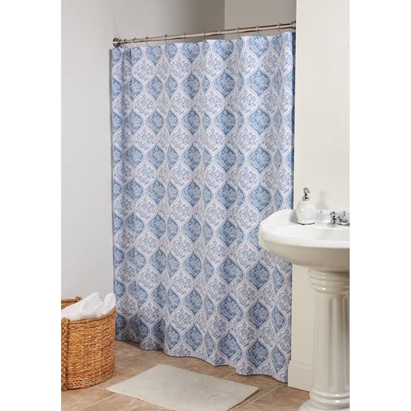 Aveline Floral Ogee Shower Curtain - image 