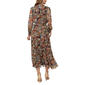 Petite MSK Long Sleeve Vintage Floral Chiffon Tier Maxi Dress - image 2