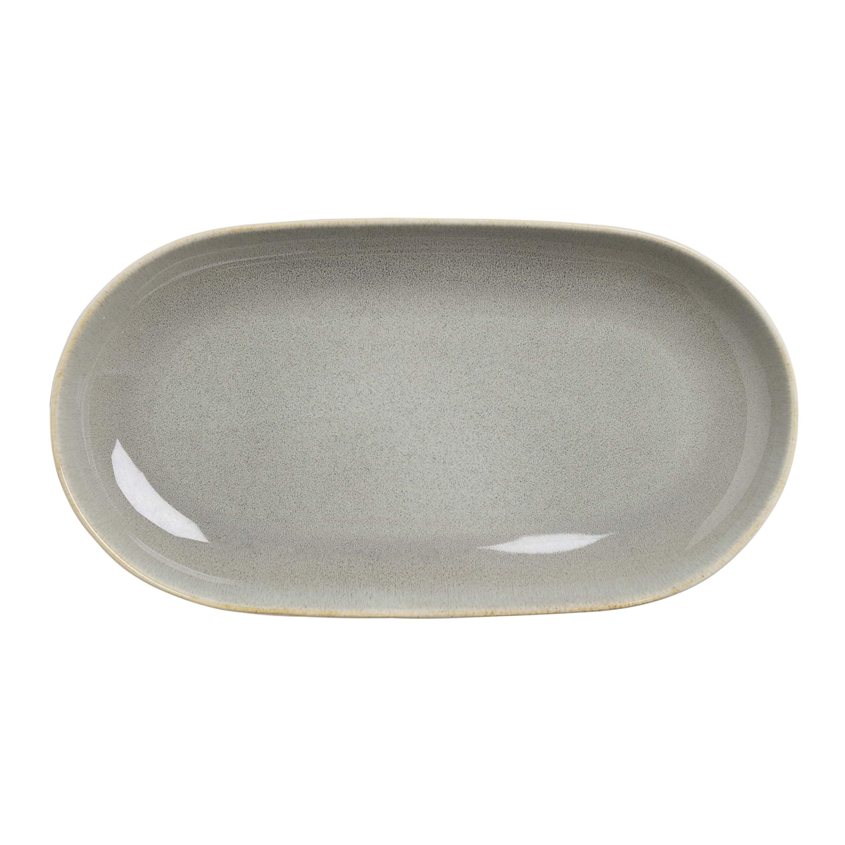 Sango Resona Moss/Cream Large Ceramic Serving Platters - Set of 2
