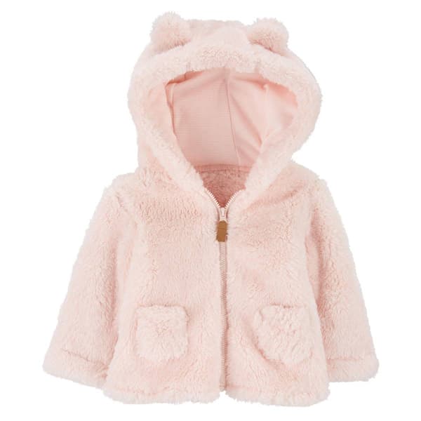 Baby Girl &#40;3-24M&#41; Carter&#8217;s&#174; Sherpa Hooded Jacket w/ Ears