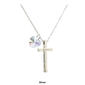 Pink Box Religious 1 Samuel 16:7 Austrian Crystal Cross Necklace - image 4
