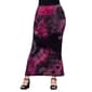 Womens 24/7 Comfort Apparel Magenta Tie Dye Waist Maxi Skirt - image 1