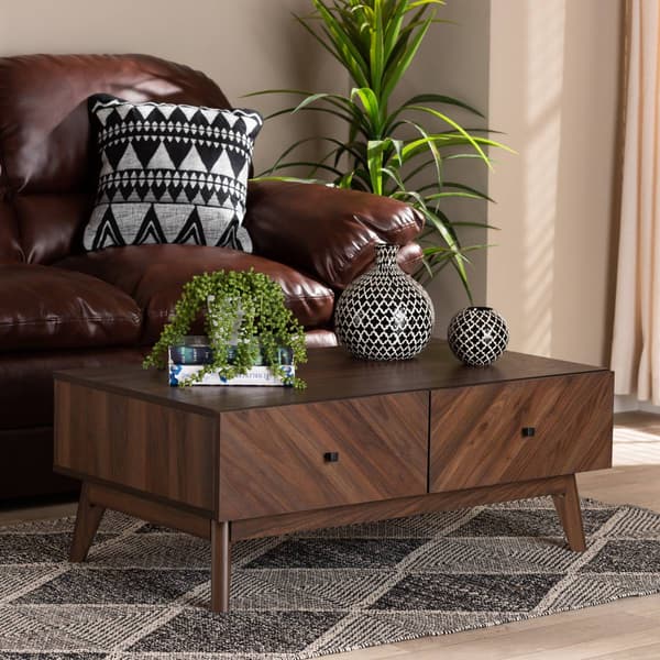 Baxton Studio Hartman Modern Walnut Brown Wood Coffee Table