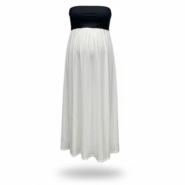 Womens Maternity Times Two Pull On Contrast Maxi Dress