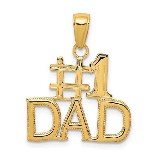 Mens Gold Classics&#40;tm&#41; 14kt. #1 DAD Pendant - image 
