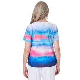 Womens Alfred Dunner Paradise Island Watercolor Tee