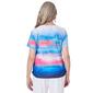 Womens Alfred Dunner Paradise Island Watercolor Tee - image 2