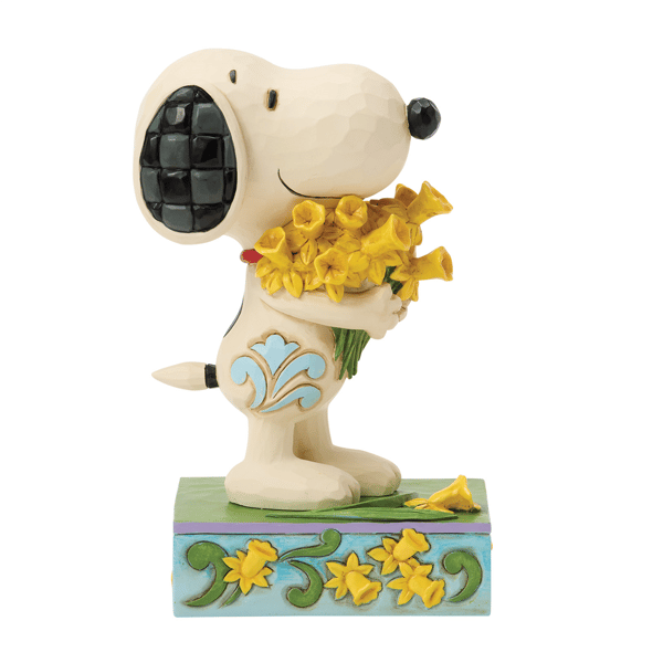Jim Shore Peanuts Snoopy with Daffodils Figurine - image 