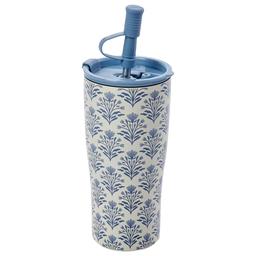 Wellness 20oz. Double Wall Blossom Blue Travel Cup