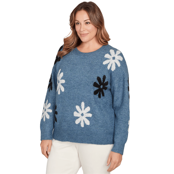 Plus Size Skye&#8217;s the Limit Fashion Essentials Floral Sweater