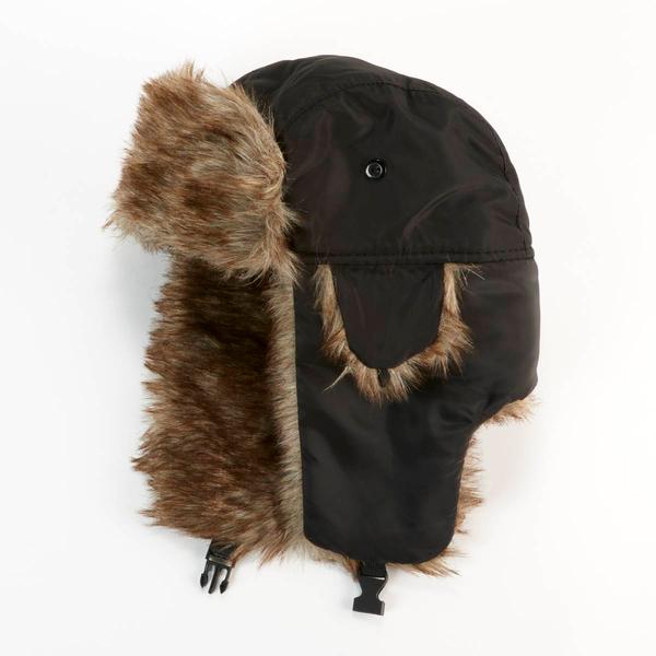 Mens Polar Extreme Nylon Trapper Hat w/ Fur - image 