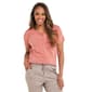 Petite Hasting & Smith Short Sleeve Solid Peasant Blouse - image 1