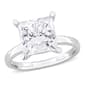 Sterling Silver 4ctw. White Moissanite Solitaire Ring - image 1