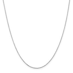 Unisex Gold Classics(tm) .8mm. White Diamond Cut Necklace