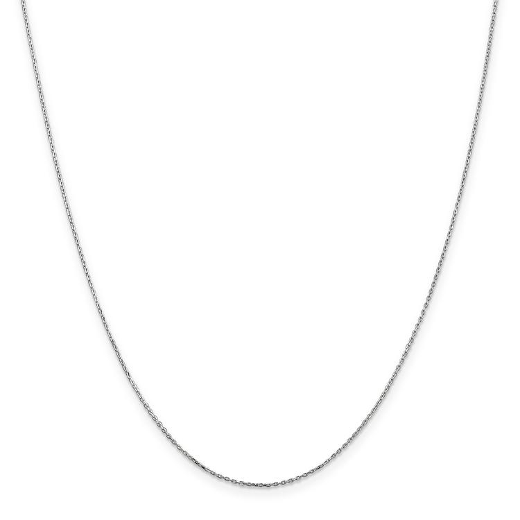 Unisex Gold Classics(tm) .8mm. White Diamond Cut Necklace