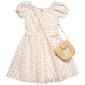 Girls (4-6x) Sweet Butterfly Floral Swiss Dot Dress w/ Handbag - image 1