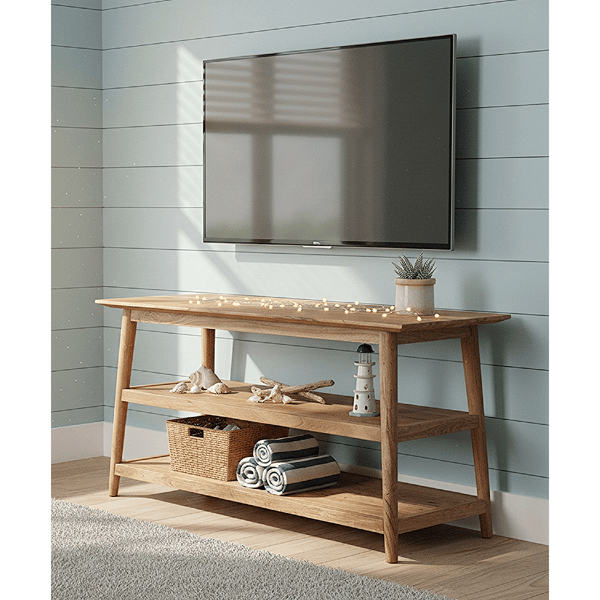 Fairway Avenue Home™ Solid Acacia TV Console Table - image 