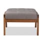 Baxton Studio Naeva Mid-Century Wood Footstool - image 4