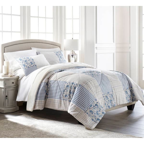 Shavel Home Products Seersucker Comforter Set - Chelsea Patchwork - image 