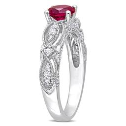 Gemstone Classics™ 10kt. Gold Lab Created Ruby & Sapphire Ring