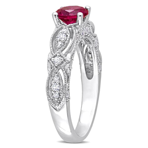 Gemstone Classics™ 10kt. Gold Lab Created Ruby & Sapphire Ring