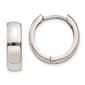Gold Classics&#40;tm&#41; 14kt. 14mm White Gold Hinged Hoop Earrings - image 1