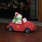 Northlight LED Joyful Snowman Driving a Red Beetle Star Car - image 3
