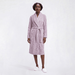 Womens Jasmine Rose Butterfly Embossed Shawl Robe - Lavender
