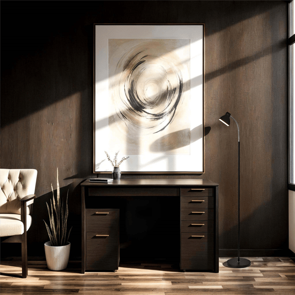 Simplee Adesso Slender LED Black Floor Lamp