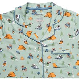 Juniors Pillow Talk Long Sleeve Camping Dogs Pajama Set