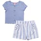 Girls &#40;7-14&#41; 1st Kiss&#174; Ribbed Lettuce Edge Tee with Stripe Shorts - image 2