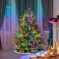 Puleo International 4.5ft. Pre-Lit Noble Fir Christmas Tree - image 2