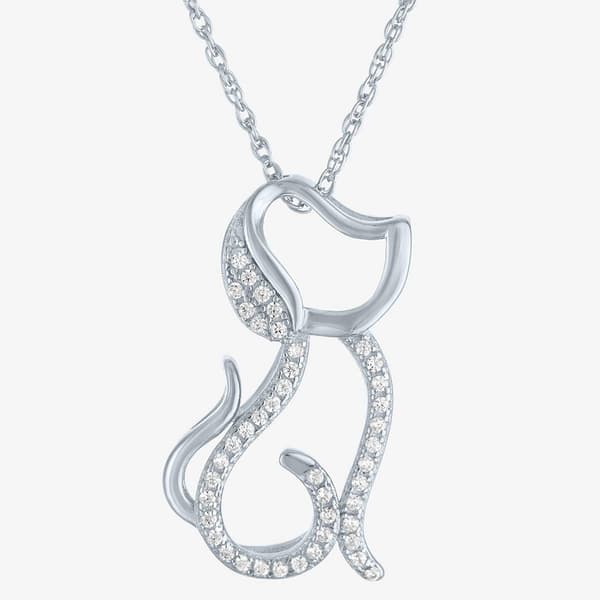 Nova Star(R) Sterling Silver Lab Grown Diamond Dog Pendant - image 