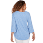 Womens Ruby Rd. California Dreaming Horseshoe Floral Blouse - image 2