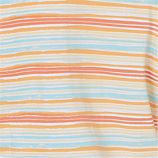 Plus Size Hearts of Palm Fun in the Sun Roll Tab Stripe Blouse