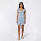 Juniors No Comment Floral Lace Front Tie Drop Waist Skater Dress - image 2