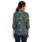 Womens Emily Daniels 3/4 Sleeve Floral Split Neck Blouse - image 2