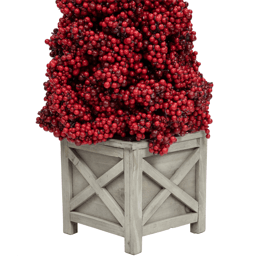 Allstate 24in. Artificial Berry Cone Potted Christmas Topiary