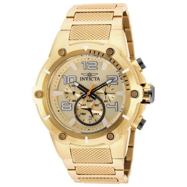 Mens Invicta Speedway Gold Dial Quartz Watch - 19529 - image 