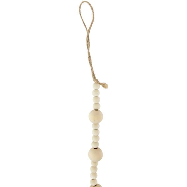 Northlight Seasonal 6ft. Cream Wooden Beads Christmas Garland